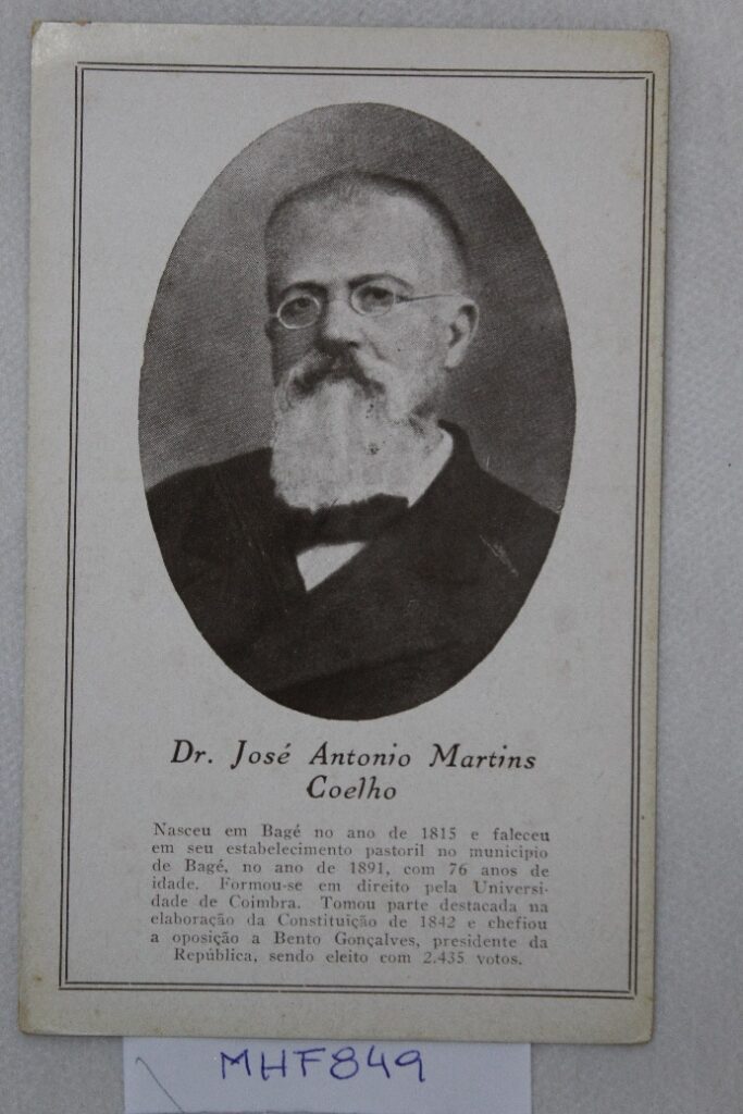 Cartão postal com imagem de José Antonio Martins Coelho